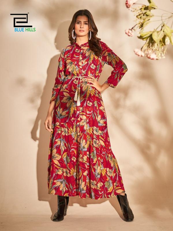 Blue Hills Sajni Rayon Printed Kurti Collection